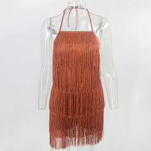 Load image into Gallery viewer, Tassel Fringe Halter Romper