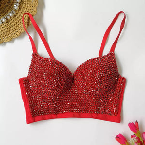 Diamond beading sling Bustier