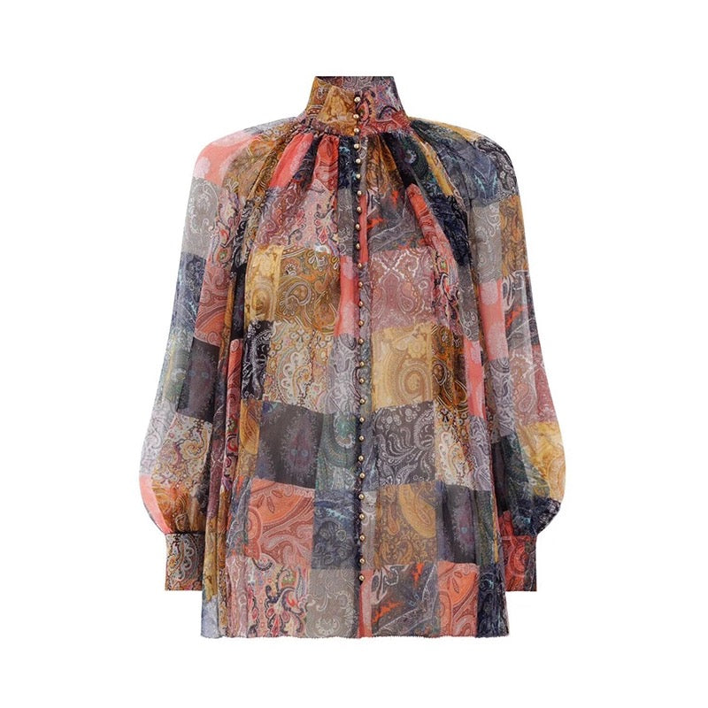Vintage Print Blouse