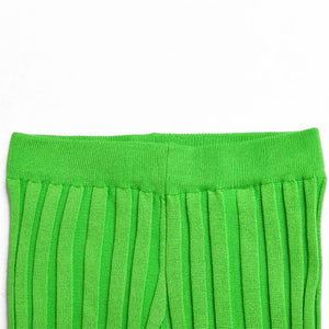 Knitted Solid Sweater Pant Suit