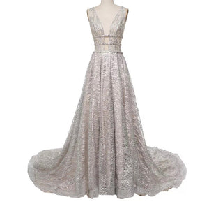 Sparkle Elegant Evening Trail Dress