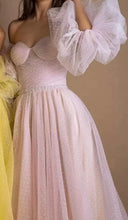 Charger l&#39;image dans la galerie, Fairy Polka Tulle Detachable Sleeves Prom Dress