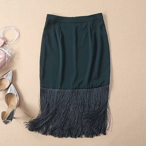 Elegant Pencil Half Skirt and Shirt Set