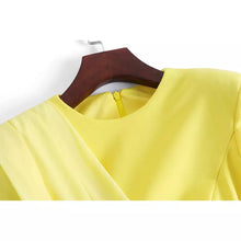 Load image into Gallery viewer, Chiffon Drape Yellow Dress