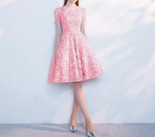 Load image into Gallery viewer, Flower Evening Dresses Sleeve Dress