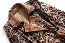 Load image into Gallery viewer, Snake Print Belted Coat