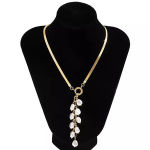 Pearl Chain Tassel Necklace