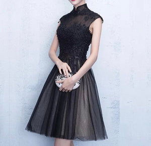 Lace Embroidery Beaded Evening Dress