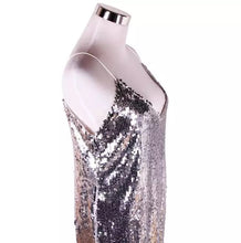 Cargar imagen en el visor de la galería, Silver Sequined Strap Dress