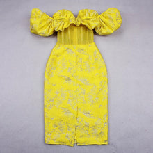 Charger l&#39;image dans la galerie, Ruffles Jacquard Elegant Dress