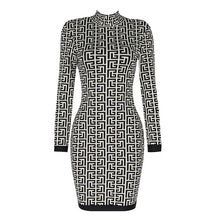 Load image into Gallery viewer, Geometric Celebrity Bandage Mini Dress