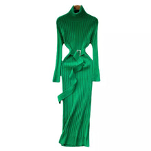 Carica l&#39;immagine nel visualizzatore di Gallery, Knitted Bodycon Dress with Belt