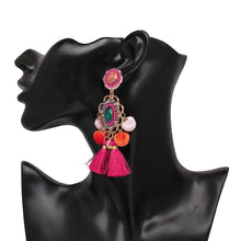Load image into Gallery viewer, Handmade Dangle Tassel Earrings
