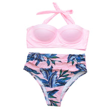 Load image into Gallery viewer, High Waist Leaf Bikini