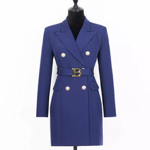 Carica l&#39;immagine nel visualizzatore di Gallery, Belted Office Blazer Dress