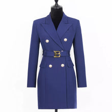 Load image into Gallery viewer, Belted Office Blazer Dress