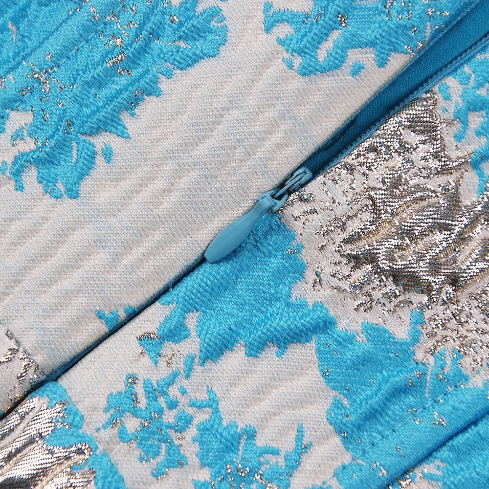 Ruffles Jacquard Elegant Dress