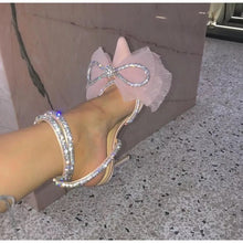 Load image into Gallery viewer, Bowknot Luxury Crystal Satin Pumps