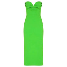 Charger l&#39;image dans la galerie, Green Mid Calf Bodycon Bandage dress