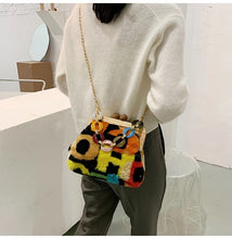 Cargar imagen en el visor de la galería, Multi Color Soft Fur Crossbody Bag