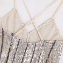 Load image into Gallery viewer, Sequin Striped Midi Dress