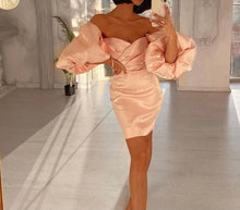 Charger l&#39;image dans la galerie, Trendy Puff Sleeves Mini Dress
