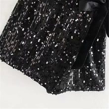 Cargar imagen en el visor de la galería, Sequins Shiny Patchwrok Wrap Mini Dress