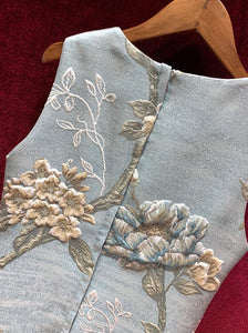 Rose Flower Jacquard A Line Dress