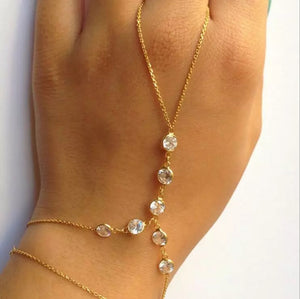 Rhinestone Bracelet Hand Chain