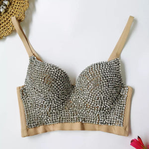 Diamond beading sling Bustier