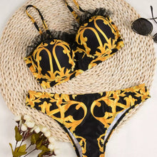 Cargar imagen en el visor de la galería, Printed Ruffled Lace Ruffle Swimwear