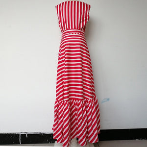 Red and White Stripes Dress