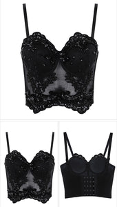 Lace Sequined Camis Top