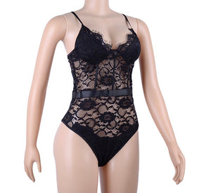 Summer Lace Hollow Out Bodycon Bodysuit