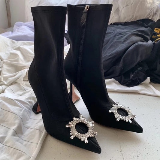 Rhinestone Embellished Boots