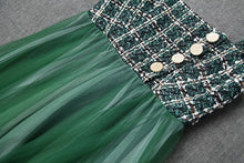Charger l&#39;image dans la galerie, Plaid Tweed Jacket &amp; Mesh Dress Patchwork 2 Piece Set