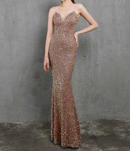 Sequin Fitted Mermaid Gown