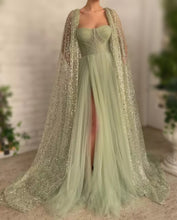 Load image into Gallery viewer, Sparkle Cape  Evening Gown