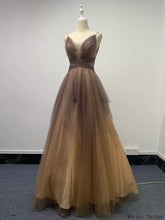 Cargar imagen en el visor de la galería, Mix Colour Chocolate Sparkle Prom Dress