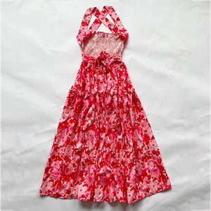 Red Floral Holiday Dress