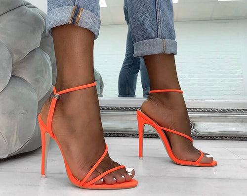 Cross-Tied Ankle Strap Sandals