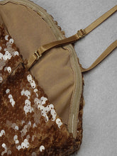 Charger l&#39;image dans la galerie, Coffee Flower Sequin Pie Dress