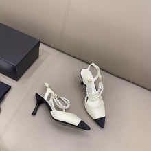 Load image into Gallery viewer, String Bead Pointed Toe Heels