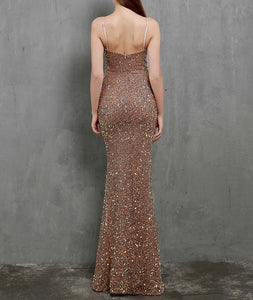 Sequin Fitted Mermaid Gown