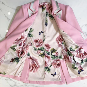 Rose Buttons Pink Jacket