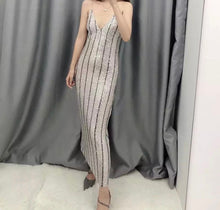 Load image into Gallery viewer, Sequin Striped Midi Dress