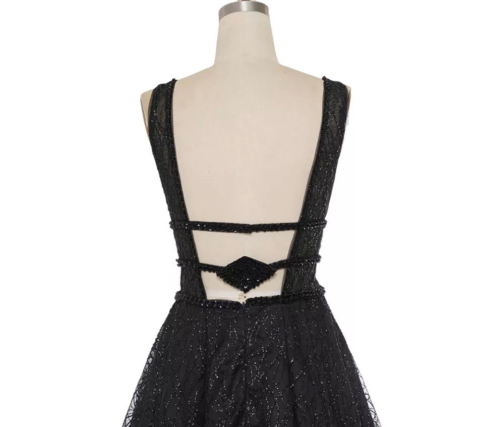 Sparkle Elegant Evening Trail Dress