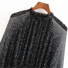 Load image into Gallery viewer, Polka Dot Print With Belt Chiffon Dress