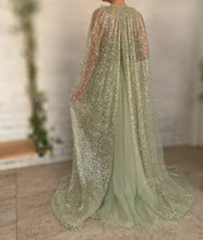 Load image into Gallery viewer, Sparkle Cape  Evening Gown