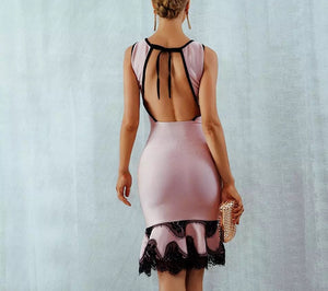 Pink Elegant Celebrity Dress